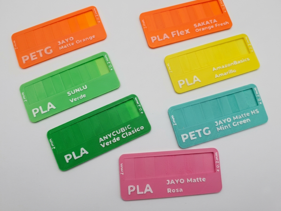 Filament Sample Card Editable