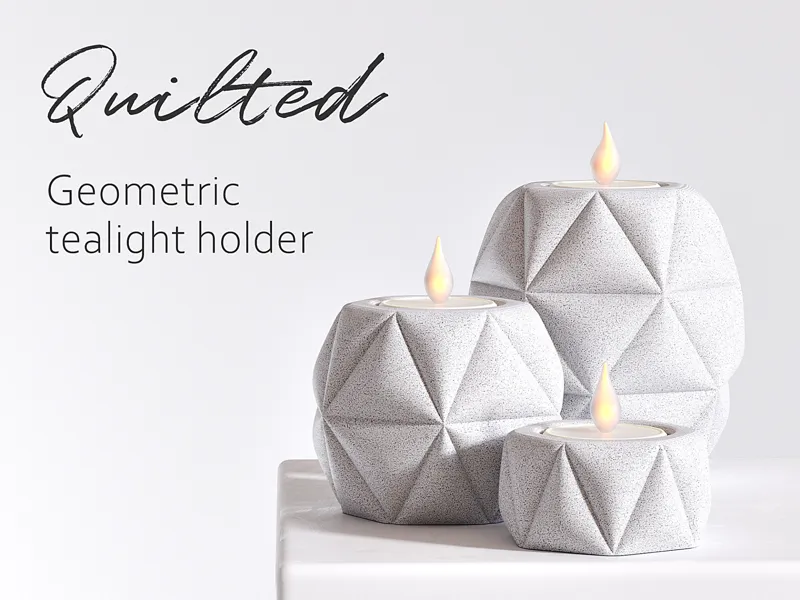 Quilted - Geometric tealight holder