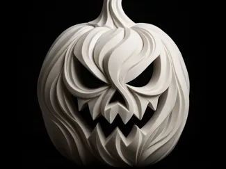 pumpkin abstract art candle holder