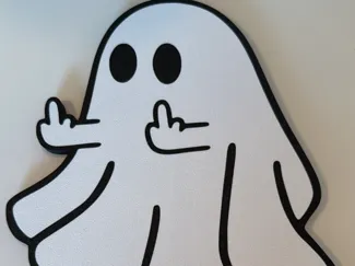 Ghost middle finger sign