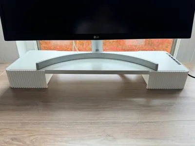 Monitor Stand with Hidden Drawers