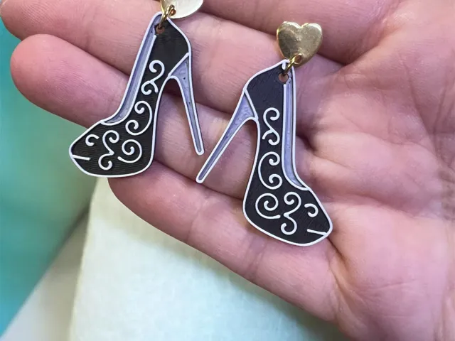 Pendientes zapatos de tacón