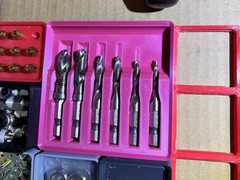 Gridfinity - Hex Shank Metric Thread Cutter M3-M10