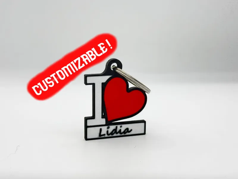 Valentines day I Love - Keychain customizable