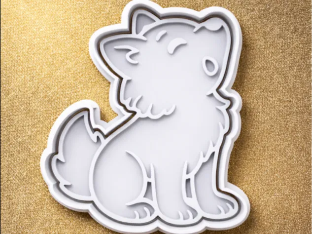 Sleeping Wolf Cookie Cutter