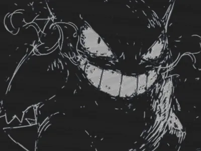 Gengar Black and White HueForge