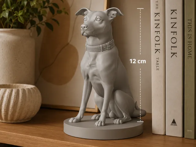Estátua decorativa pet cachorro vira lata