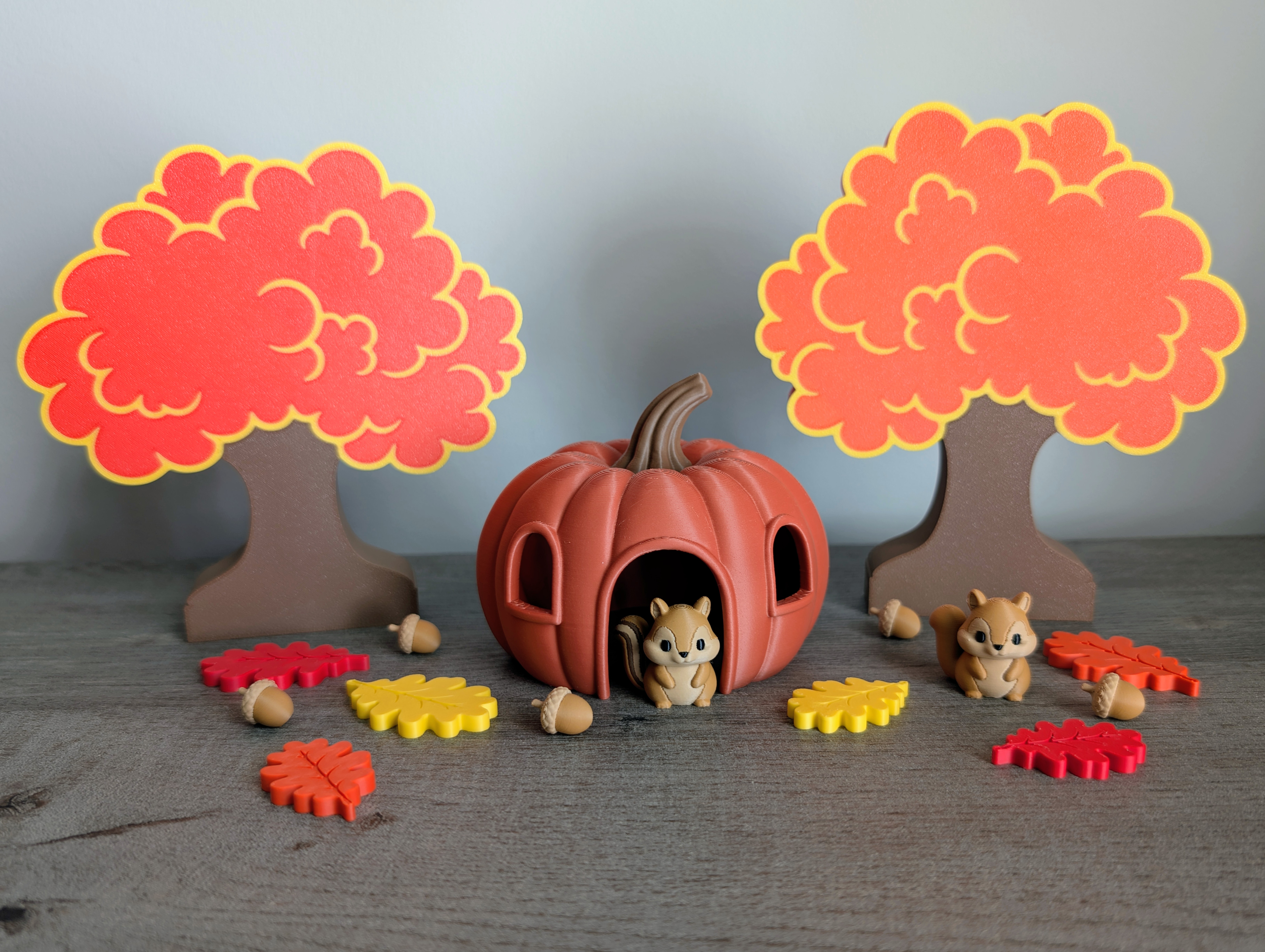 Autumn Chipmunk Sensory Playset | Optional Tray - 1