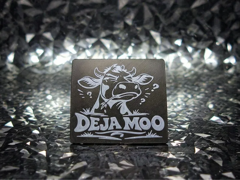 DejaMoo cow funny sign warning sign 1 hour fast