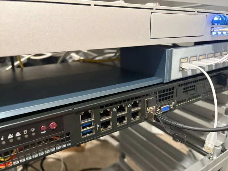 OpenRack Unifi Mini Rack 1U Threaded Inserts
