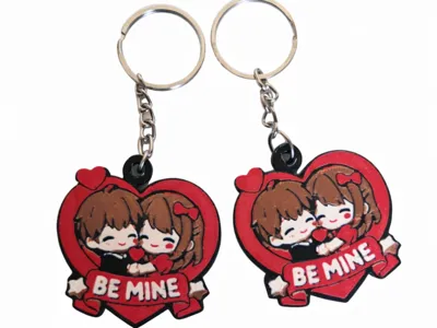 Cute Couple “Be Mine” Valentine Keychain