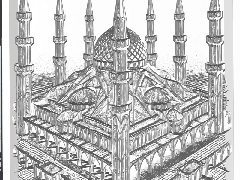 Faisal Masjid Esque Print Lithophane