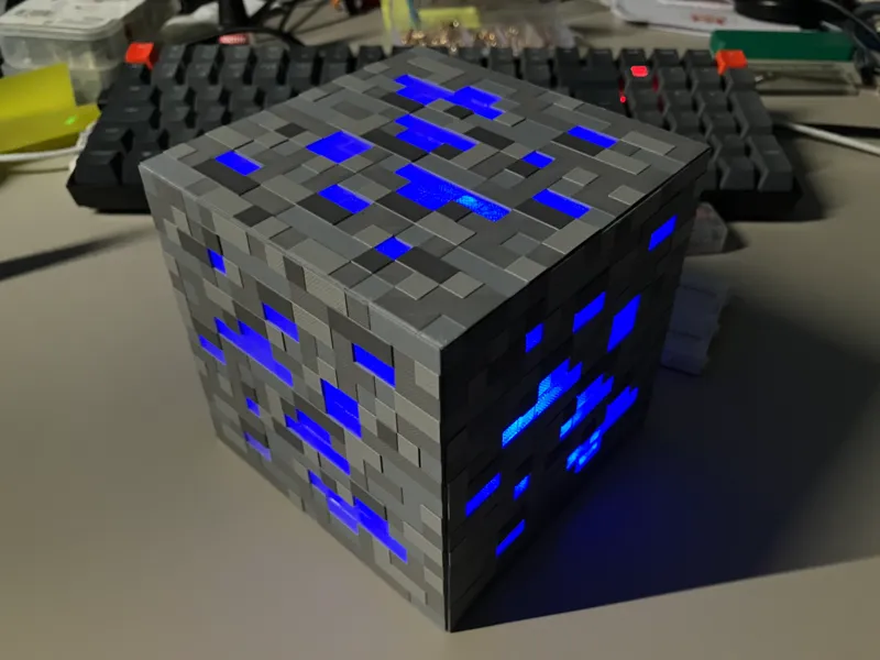 Raspberry Pi5 MineCube Ore Block Case