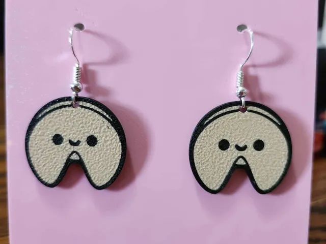 Kawaii fortune cookie earrings
