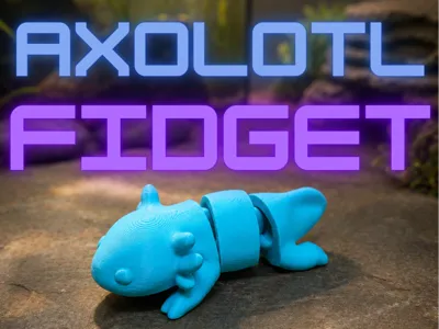 Articulated Axolotl Fidget Toy | Desk Buddy