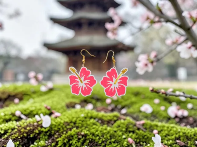 Vibrant flower earrings