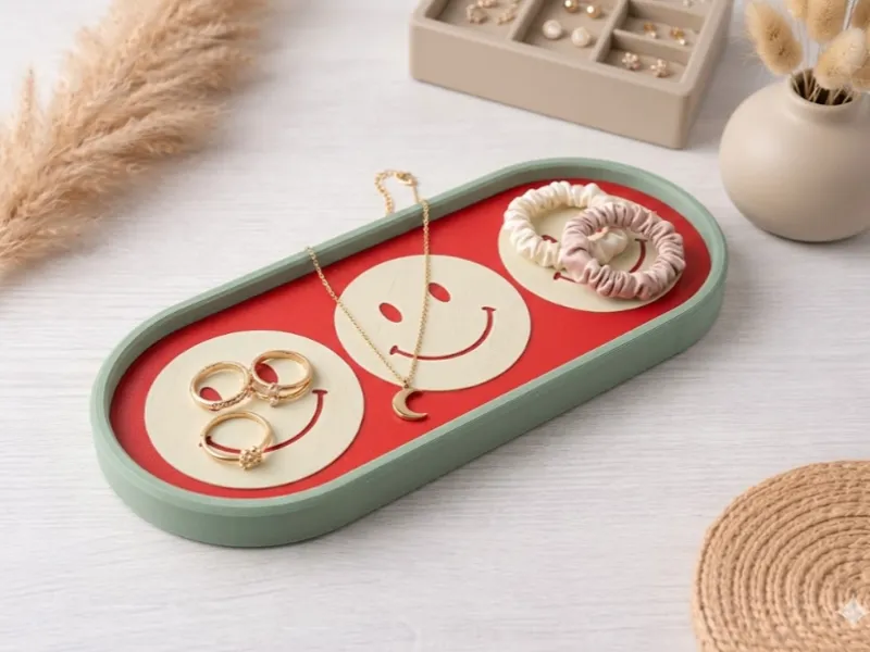 Retro Smiley Face Tray