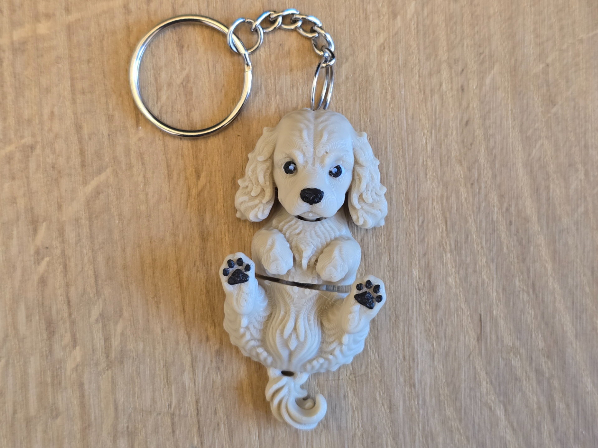 Cocker Spaniel dog flexi keychain
