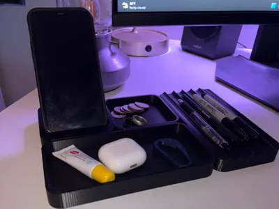 Modular desk organization/ phone stand
