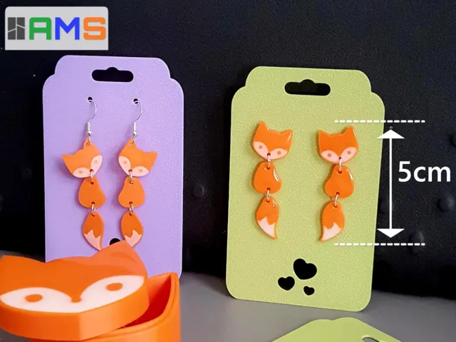 Lightweight Fox earrings AMS fast easy print