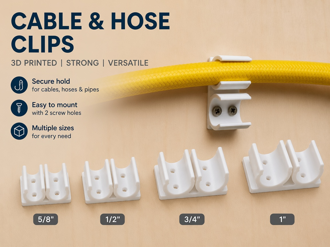 Dual Cable/Hose wall clip | Gartenschlauch Klammer