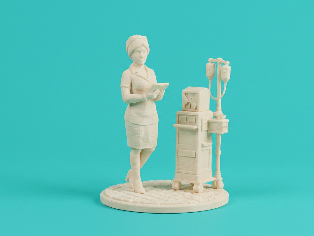 Nurse with Medical Equipment – Healthcare Figurine