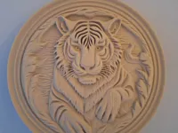 Sculpture en relief d'un tigre — photo 2