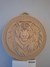 Sculpture en relief d'un tigre — photo 3