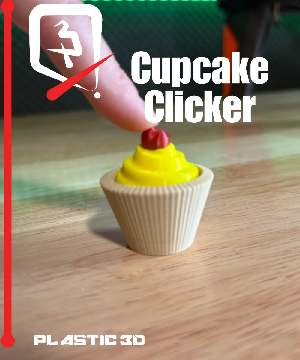 3Dプリント カップケーキクリッカー - 最高に可愛いフィジェットトイ