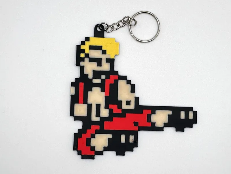 Double Dragon Keychain - Retro Game Vintage Player