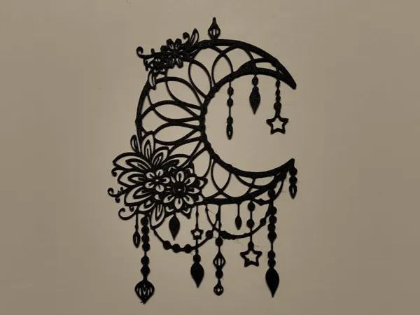 Art mural ornement lune