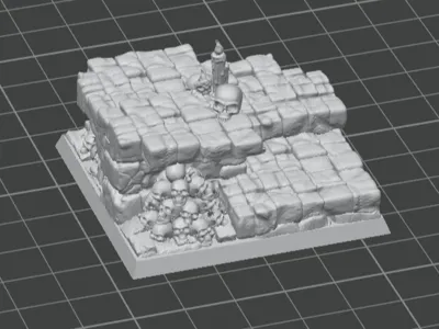 HeroQuest - stairs v2 (with and without skulls)