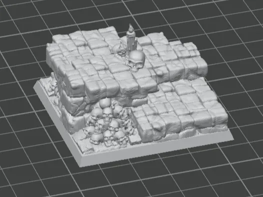 HeroQuest - stairs v2 (with and without skulls)