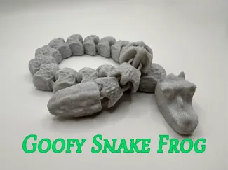 Articulated Goofy Snake Dragon Frog