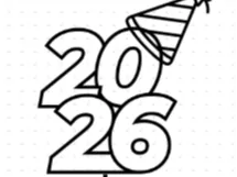 cake topper new year 2026 hat