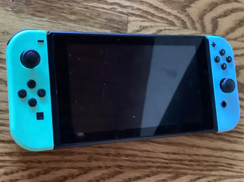 pinkish blueish nintondo switch gag gift