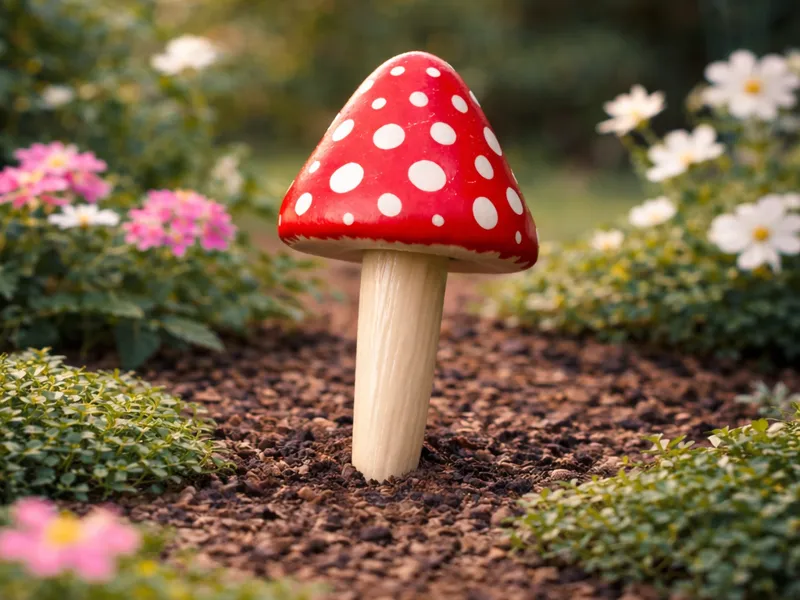Mushroom stake decor