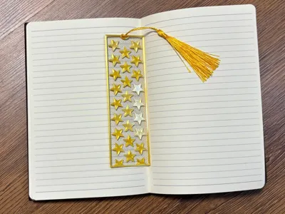 Bookmark On Fabric - Stars