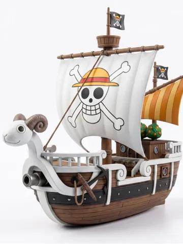 Figura decorativa: Going Merry Pirate Ship Straw Hat Chibi Model — vista de referencia 2