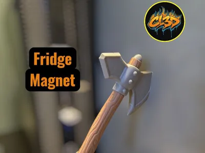 Medieval Axe Fridge Magnet