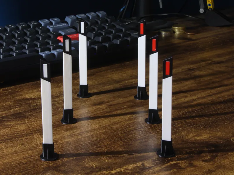 modellino delineatore di margine stradale