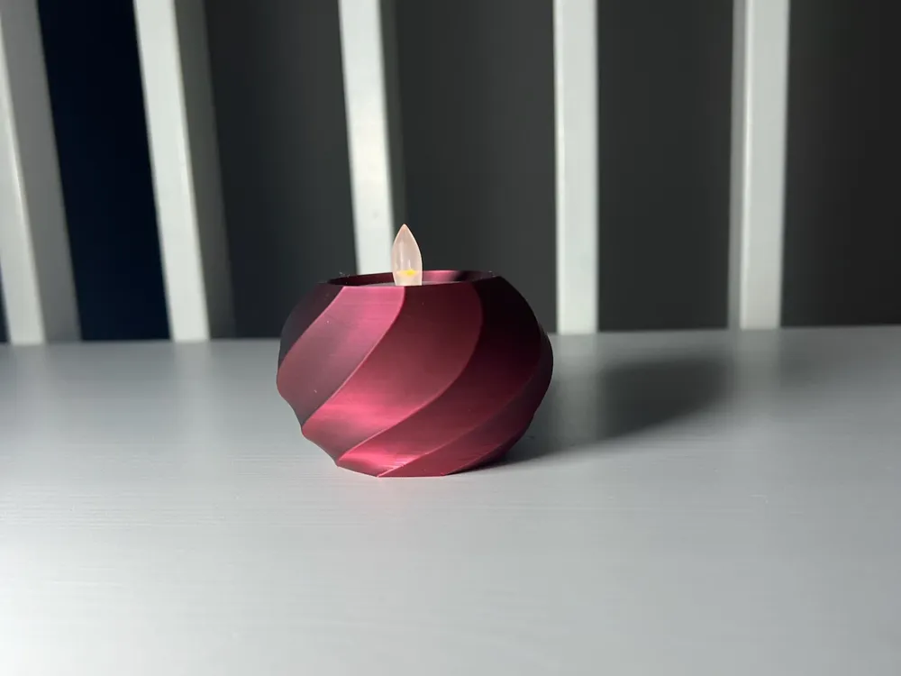 Spiral tea light holder - Free 3D Print Model - MakerWorld