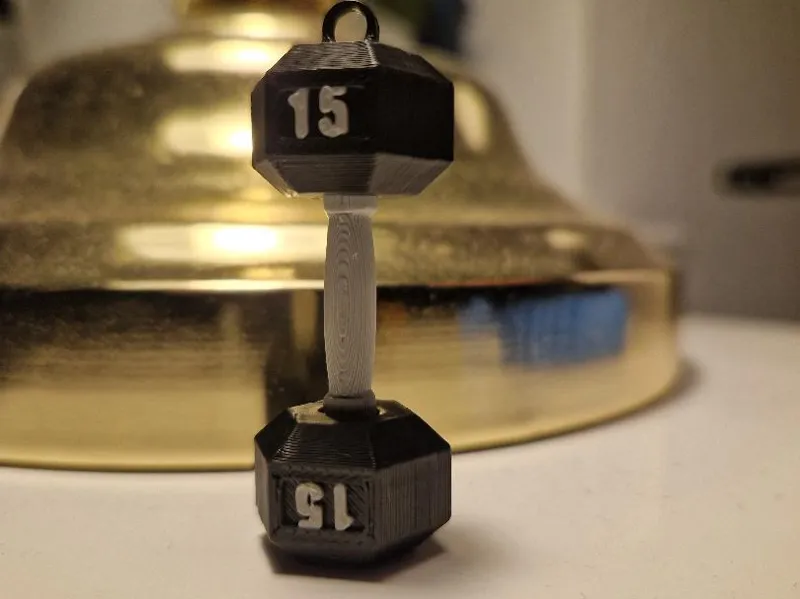Mini Dumbbell Keychain