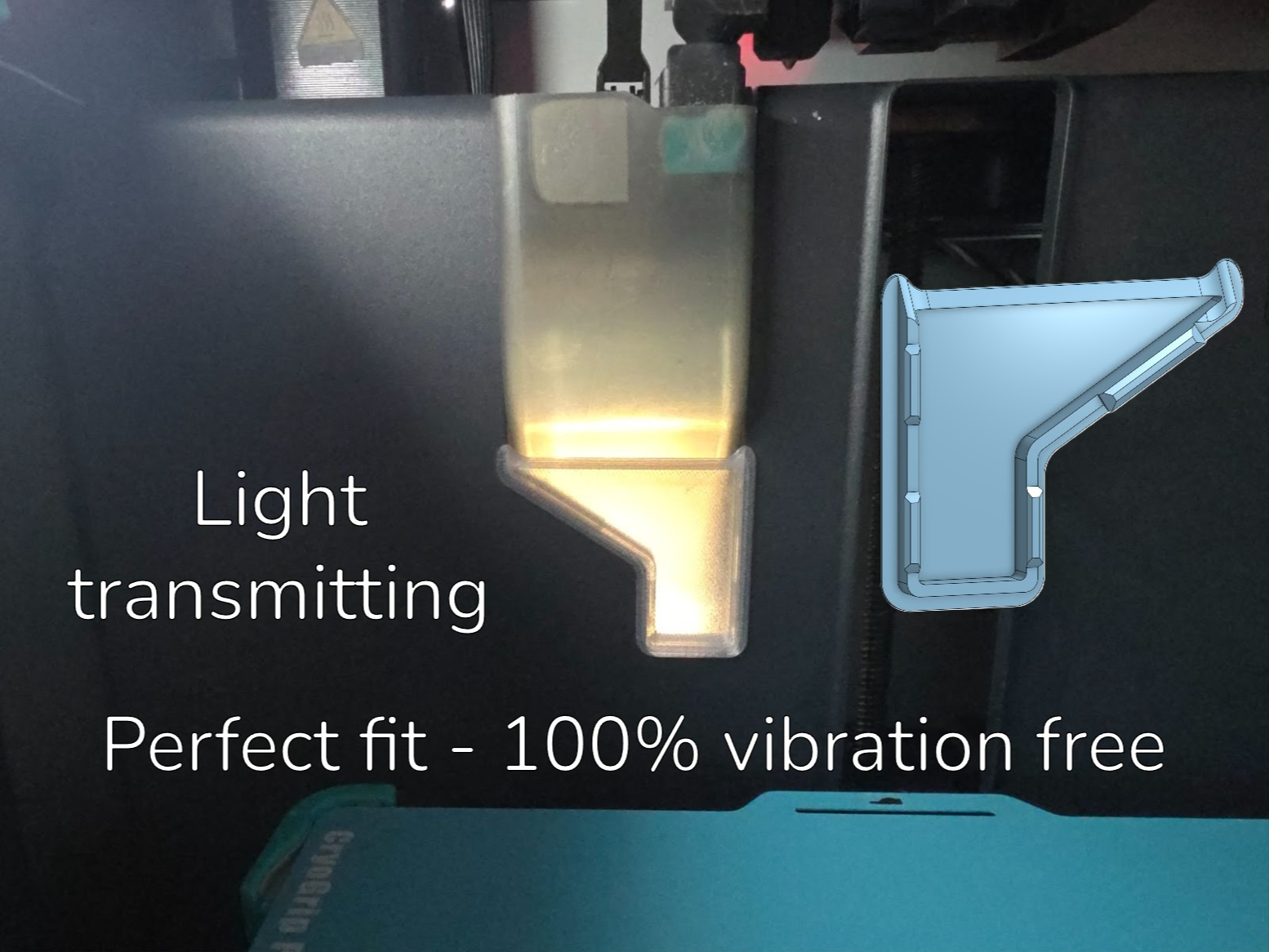 Poop chute cover - Light transmitting - X1 / P1