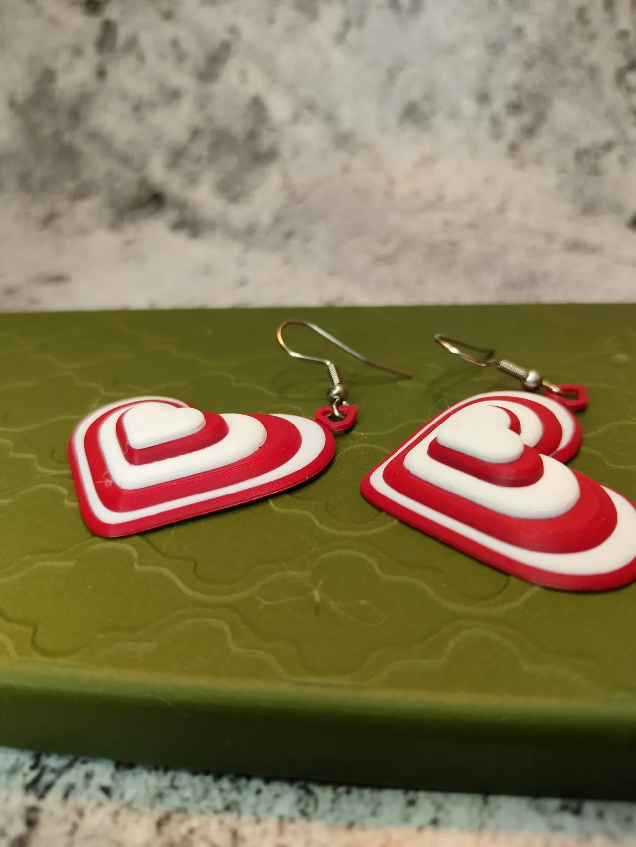 heart earrings for Valentine's day view 3