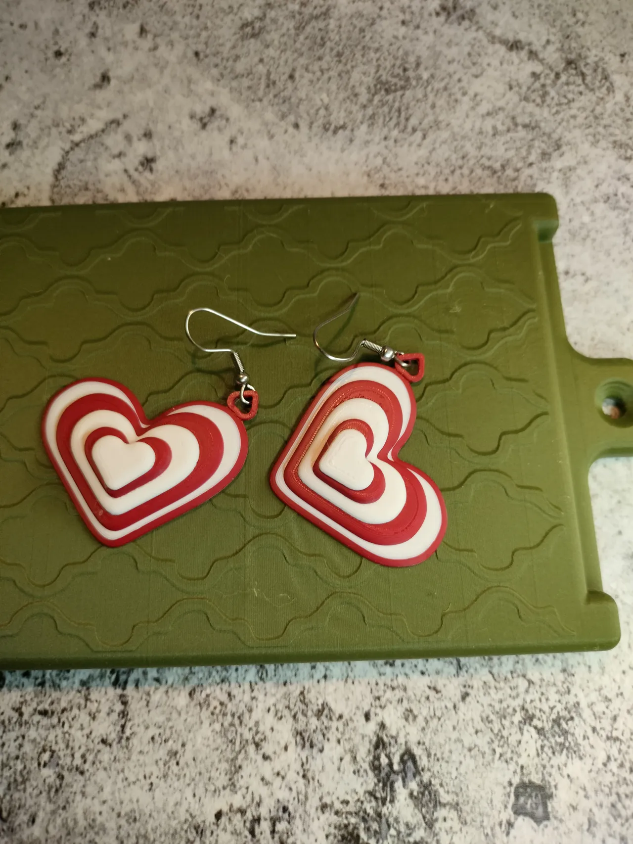 heart earrings for Valentine's day view 2