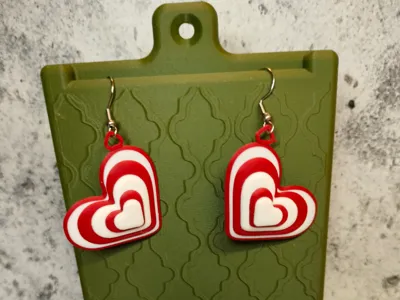 heart earrings for Valentine's day