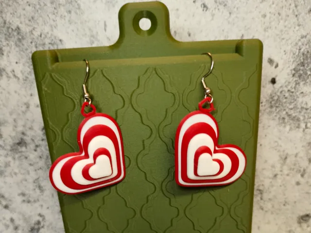 heart earrings for Valentine's day