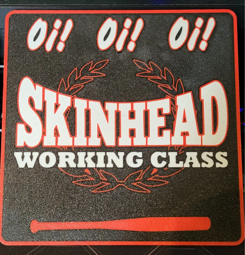 Oi Skinhead Working Class Schild 205x205