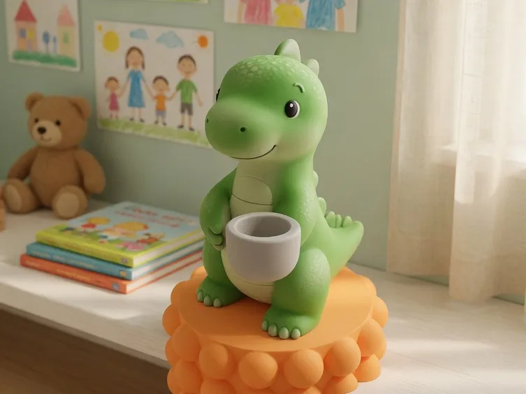Süßer Dino-Kerzenhalter – perfekt für Anfänger!
